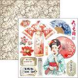 CIAO BELLA Land Of The Rising Sun Fussy Cut Pad 6"x6" 24/Pkg