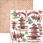 CIAO BELLA Land Of The Rising Sun Fussy Cut Pad 6"x6" 24/Pkg