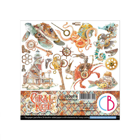CIAO BELLA Coral Reef Fussy Cut Pad 6"x6" 24/Pkg
