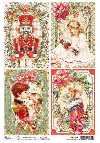 Ciao Bella Rice Paper A4 Nutcracker Cards