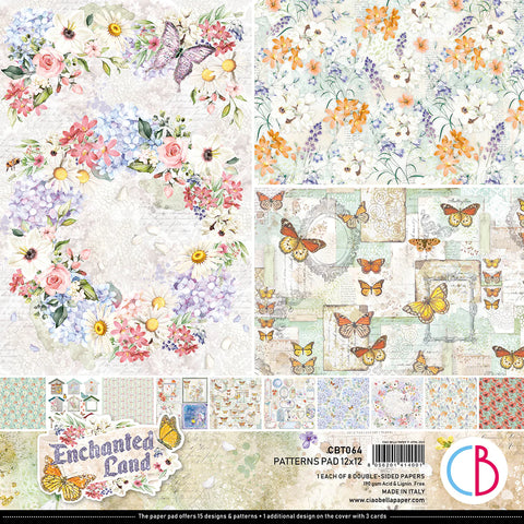 Ciao Bella Enchanted Land Patterns Pad 12"x12" 8/Pkg
