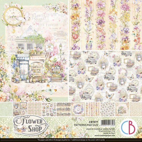 S30 CIAO BELLA Flower Shop Patterns Pad 12"x12" 8/Pkg