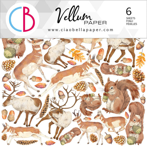 Ciao Bella Vellum Into The Wild Fussy Cut 6"x6" 6/Pkg