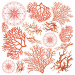 CIAO BELLA - Vellum Coral Reef Fussy Cut 6"x6" 6/Pkg