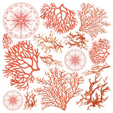 CIAO BELLA - Vellum Coral Reef Fussy Cut 6"x6" 6/Pkg