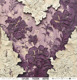 Craft O'Clock 12X12 Paper Pad, Plum & Caramel