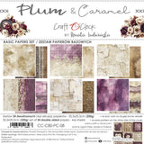 Craft O'Clock 8X8 Basics Paper Pad, Plum & Caramel