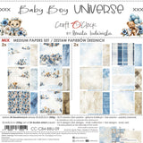 Craft O'Clock 8X8 Mix Paper Pad, Baby Boy Universe