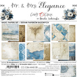Craft O'Clock 8X8 Basics Paper Pad, Mr. & Mrs. Elegance