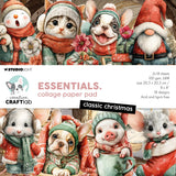 Studio Light Collage Paper Pad Classic Christmas Essentials 36 Sheets