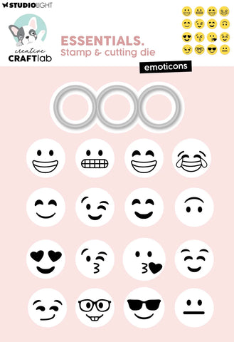 STUDIO LIGHT -Stamp & Cutting Die Emoticons Essentials 17 Pieces