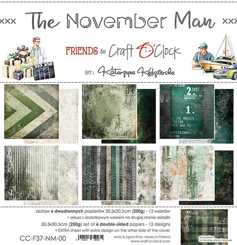 Craft O'Clock - 12X12 Paper Pad, The November Man