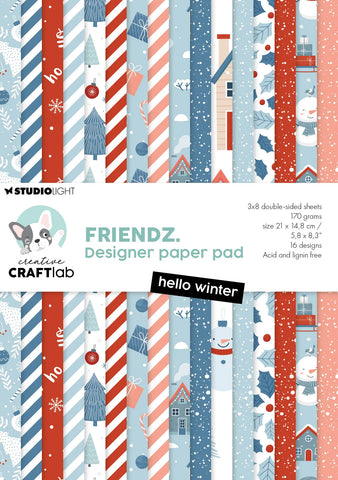 Studio Light Creative Craft Lab Paper Pad Hello winter Friendz