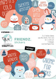 Studio Light Sticker Paper Pad Winter Friendz 105x148x3mm 15 Sheets