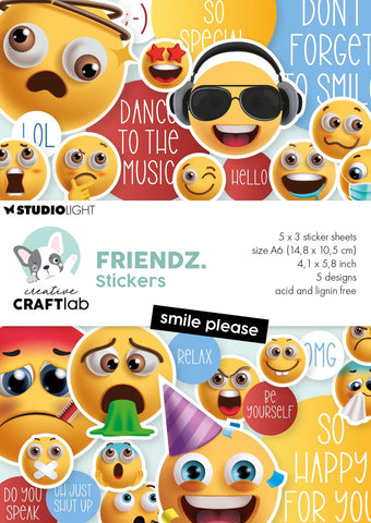 Studio Light Stickers Smile Please Friendz 15 Sheets
