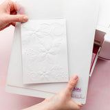 Chloe's Creative Cards 5x7 3D Embossing Folder, Stamp & Metal Die Set - Christmas Rose