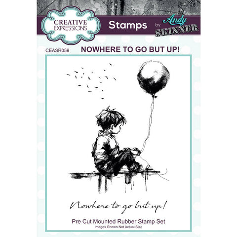 Creative Expressions - Andy Skinner Nowhere To Go But Up! 3.5 in x 5.25 in Pre Cut Rubber Stamp