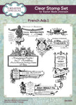 Creative Expressions Taylor Made Journals French Ads 1 6 in x 8 in Clear Stamp Set