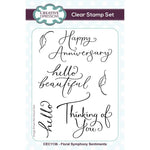 Creative Expressions Floral Symphony Sentiments 4 in x 6 in Clear Stamp Set