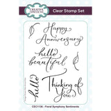 Creative Expressions Floral Symphony Sentiments 4 in x 6 in Clear Stamp Set
