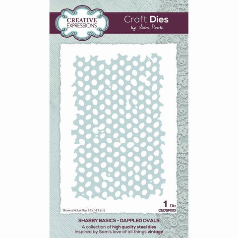 Creative Expressions Sam Poole Shabby Basics Dappled Ovals Craft Die