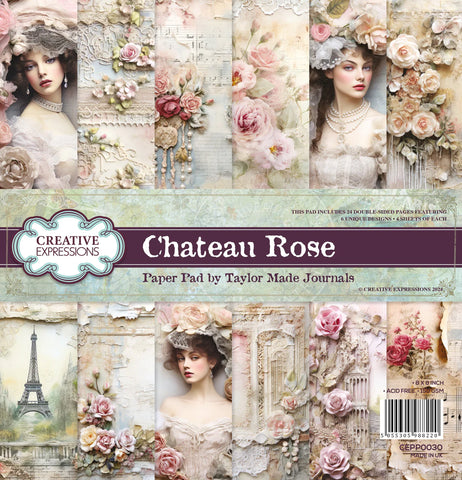 CREATIVE EXPRESSIONS - Taylor Made Journals Chateau Rose 8 in x 8 in Paper Pad
