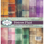 Creative Expressions Taylor Made Journals Distress Plaid 8 in x 8 in Paper Pad