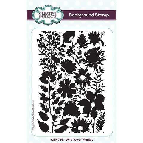 Creative Expressions - Wildflower Medley 5 1/2 in x 3 3/4 in Pre-Cut Rubber Stamp