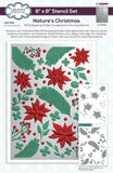 Creative Expressions -  Nature's Christmas Companion Colouring Stencil Set 6 in x 8 in 2pk