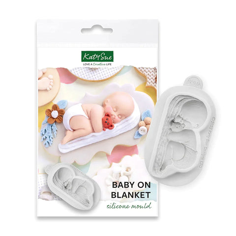 Katy Sue Baby on Blanket Silicone Mould