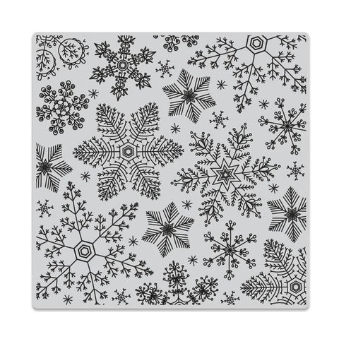 Hero Arts - Hand Drawn Snowflakes Bold Prints Cling Rubber Stamp
