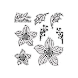 Chloe's Creative Cards 5x7 3D Embossing Folder, Stamp & Metal Die Set - Christmas Rose