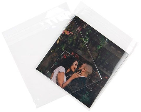 Crystal Clear Flap Seal Bags, 6 7/16" x 6 1/4" + Flap