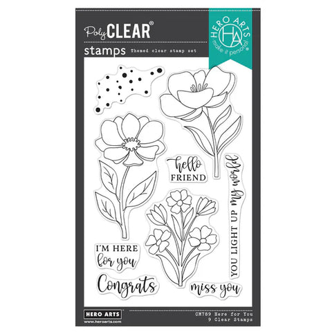 Hero Arts  Here For You Stamp Set from the Blossoms & Birdsong Collection