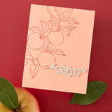 HERO ARTS APPLE BRANCH STAMP & CUT SET FROM THE I PICK YOU COLLECTION