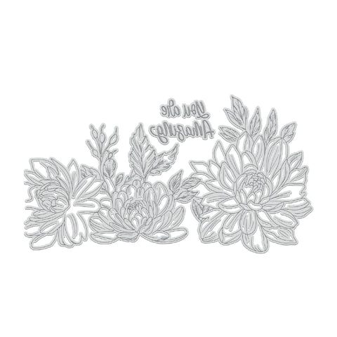 Couture Creations - GoLetterPress Impression Stamp - Stamp 7 - You are Amazing Floral