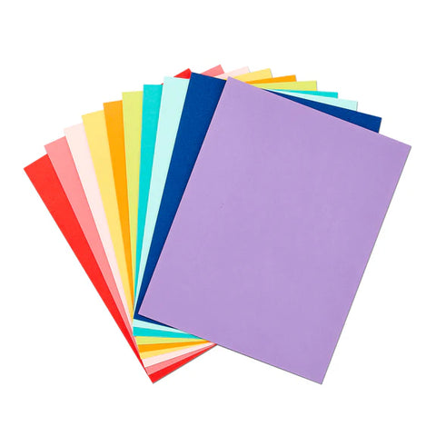 Spellbinders ASSORTED PACK COLOR ESSENTIALS CARDSTOCK 8.5" X 11" - 20 PACK