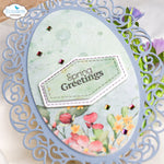 Elizabeth Craft Stamp - Clear Stamp, Easter Greetings Stamp