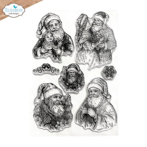 Elizabeth Craft Designs - Golden Season Collection - Clear Photopolymer Stamps - Santa