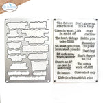 Elizabeth Craft Stamp - Journal Phrases 4 Stamp and Die Set