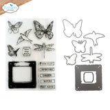 Elizabeth Craft Where Wings Wander Stamp and Die Set