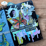 Elizabeth Craft Where Wings Wander Stamp and Die Set