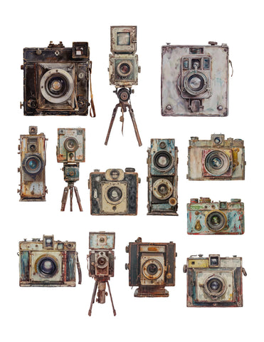 Simply Stated Urban Grunge Cameras Ephemera