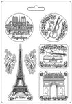 S25 Stamperia Soft Mould A4 - Create Happiness Oh là là Tour Eiffel