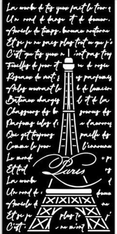 Stamperia Thick stencil cm 12X25 - Create Happiness Oh là là Tour Eiffel