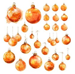 Simply Stated - Christmas Citrus Ornaments Ephemera