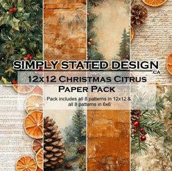 Simply Stated - Christmas Citrus 12x12 Paper Pack