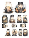 Simply Stated - Skeleton Party Jars Ephemera