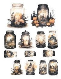 Simply Stated - Skeleton Party Jars Ephemera
