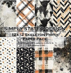 Simply Stated - Skeleton Party 12x12 Paper Pack